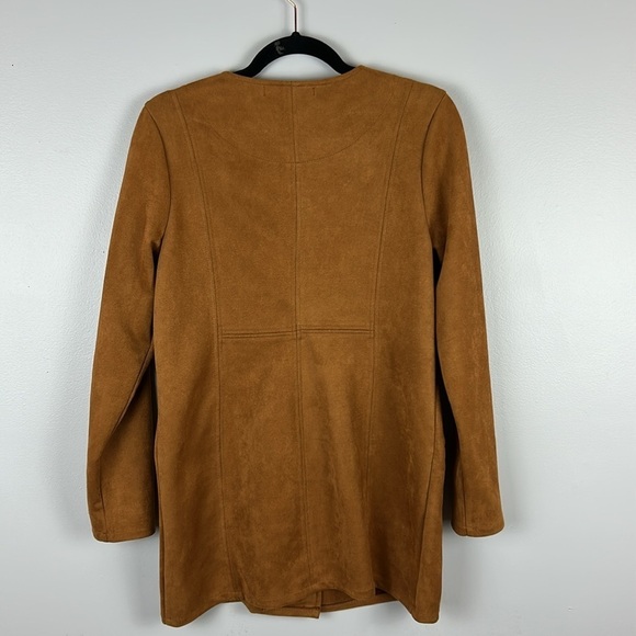 Mariloup Wolfe Retro Boho Faux Suede Button Front Transition Jacket Small Brown - Picture 12 of 12
